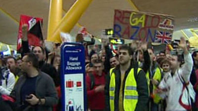 Cinco detenidos durante las protestas contra los despidos de Iberia
