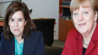 Sáenz de Santamaría trata con Merkel sobre las reformas españolas y la cumbre UE