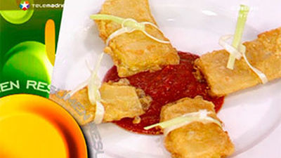 Receta: Pencas rellenas de jamón y queso