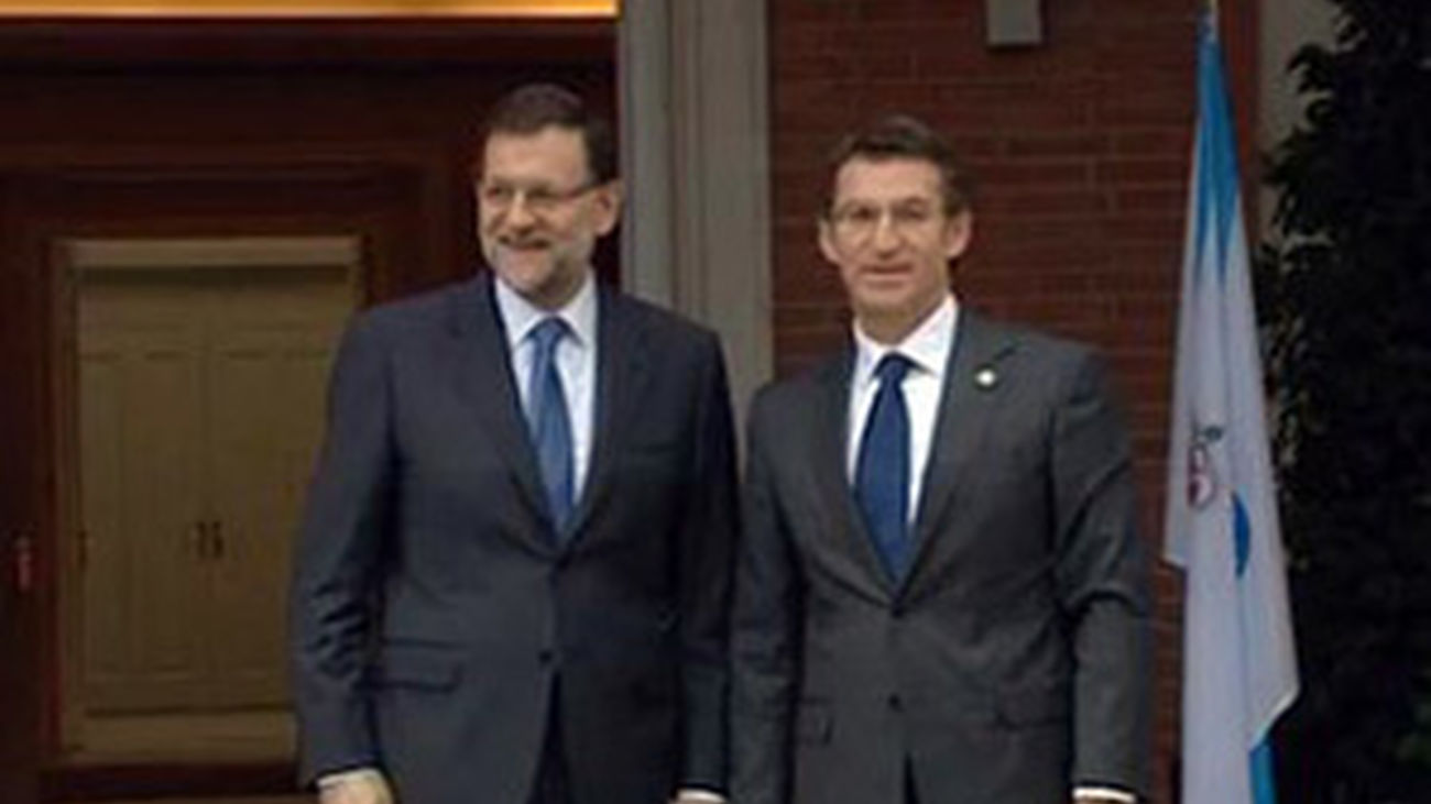 Rajoy con Feijóo en la Moncloa