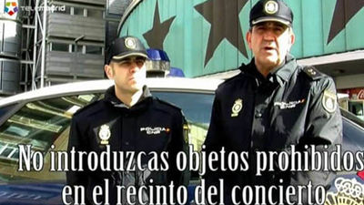 Campaña de seguridad ante grandes espectáculos con motivo de la visita a España de Justin Bieber