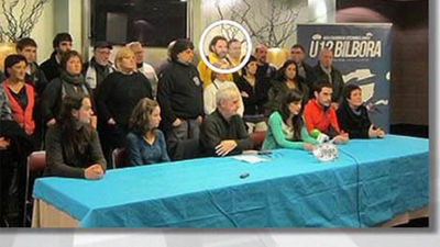 Miembros de la Plataforma de Afectados por la Hipoteca apoyaron a los presos de ETA