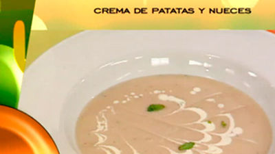Receta: Crema de patatas con nueces