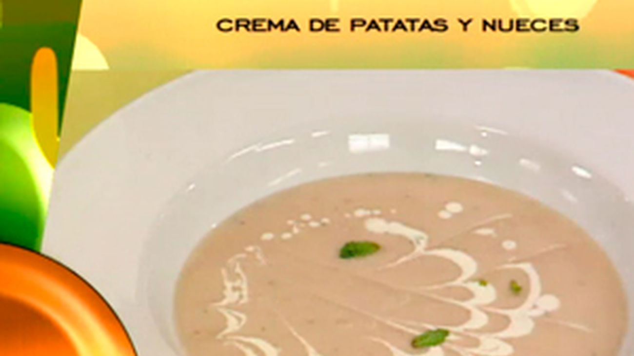 Receta: Crema de patatas con nueces