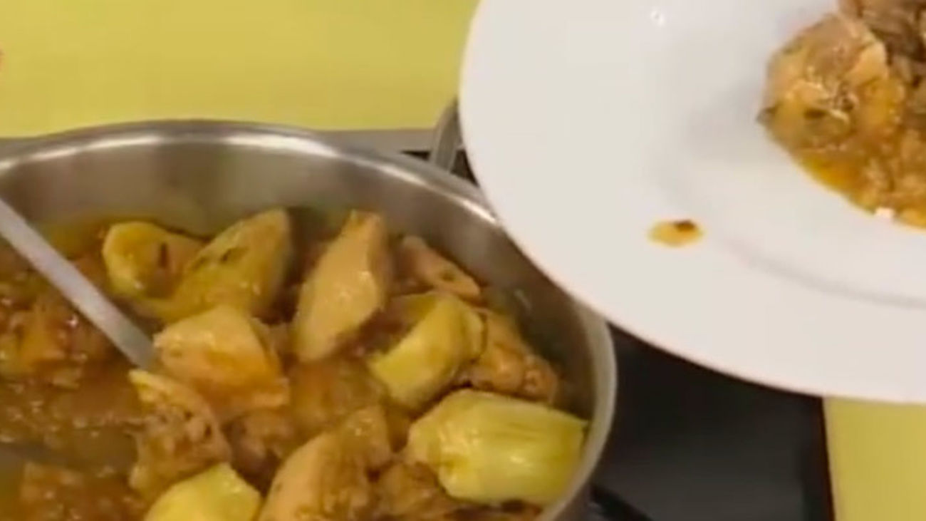 La receta del día: Estofado de pollo con alcachofas