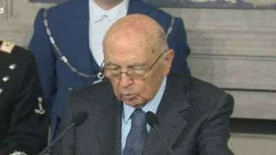 Giorgio Napolitano, reelegido presidente de Italia