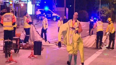 Bomberos y Policía Muncipal toman el Paseo de las Acacias para simular un accidente