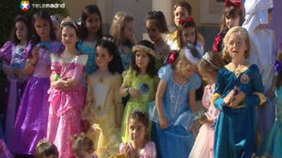 Baile de princesas Disney en el centro de Madrid