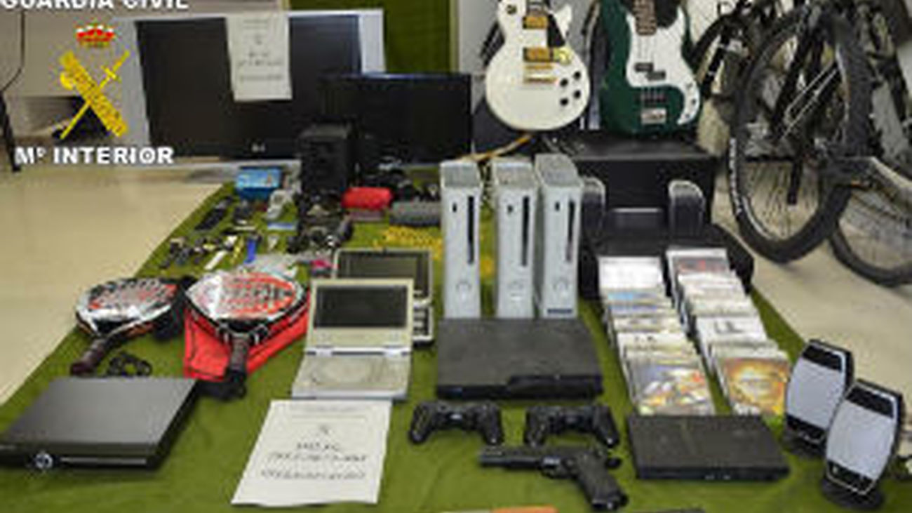 Efectos intervenidos por la Guardia Civil