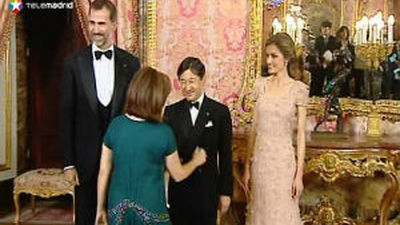 La cena a Naruhito en el Palacio Real reúne a un centenar de invitados