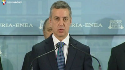 Urkullu está dispuesto a mantener contactos con ETA "si es para la paz"