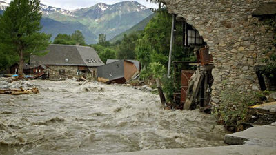 Comienza la evaluación de daños tras la crecida del Ésera en Aragón