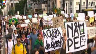 Las protestas prosiguen en Brasil pese al diálogo propuesto por Rousseff