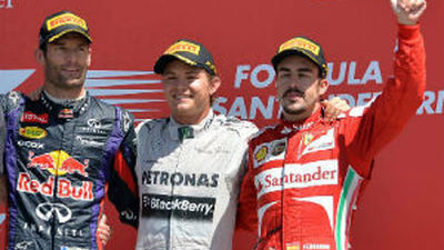 Alonso, tercero en Silverstone tras Rosberg y Webber