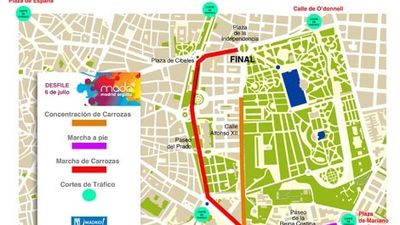 El dispositivo de circulación con motivo del desfile del Orgullo 2013