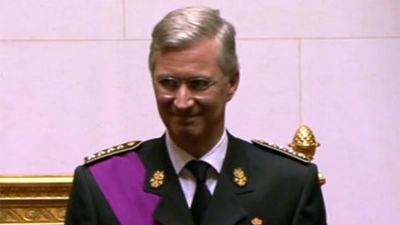 Felipe I jura ante el parlamento como nuevo rey de Bégica