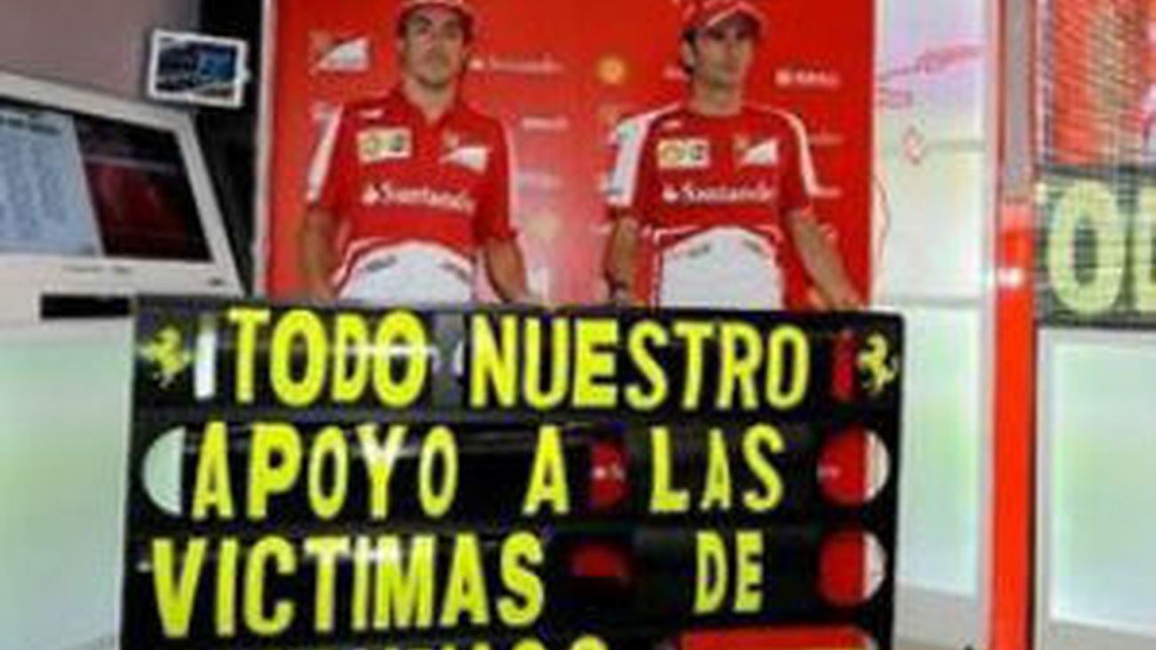 Fernando Alonso apoya a las víctimas del accidente de Santiago