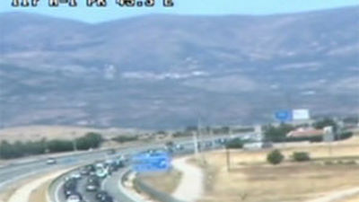 Retenciones a la salida  de Madrid en la A-1 y la A-5