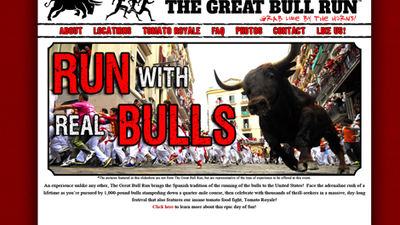 Un encierro y una tomatina en un circuito de carreras de Estados Unidos