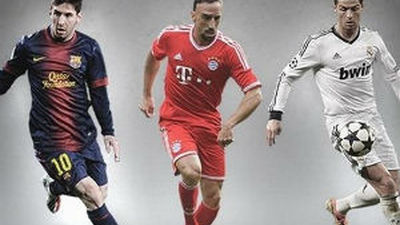 Cristiano, Messi y Ribéry, nominados al mejor jugador UEFA del año