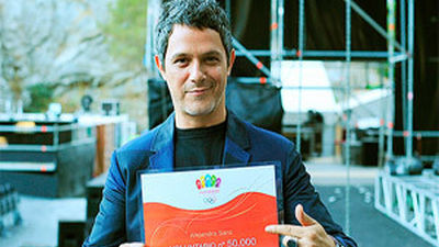 Alejandro Sanz, voluntario número 50.000 de Madrid 2020