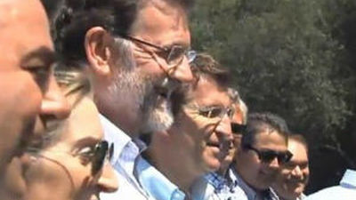 Rajoy, arropado por Pastor y Feijóo, en la recta final de sus vacaciones