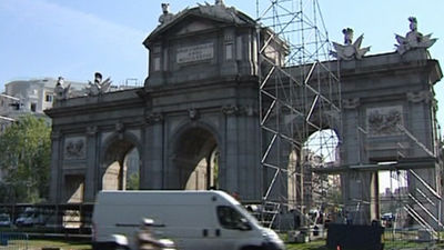 La Puerta de Alcalá se prepara para vivir la fiebre olímpica del sábado noche