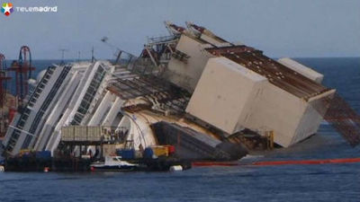 Da comienzo la complica la operación para enderezar el Costa Concordia