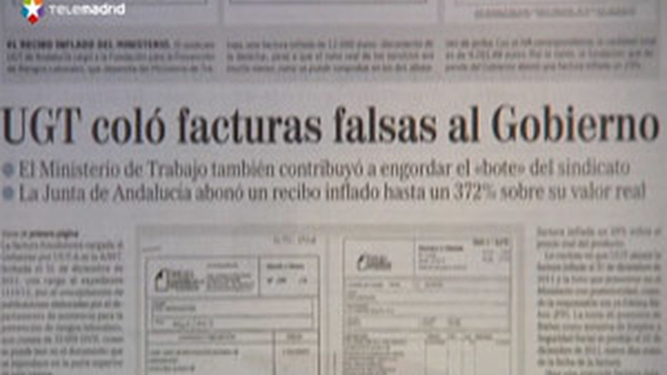 UGT engañó al Gobierno con la trama de las facturas falsas