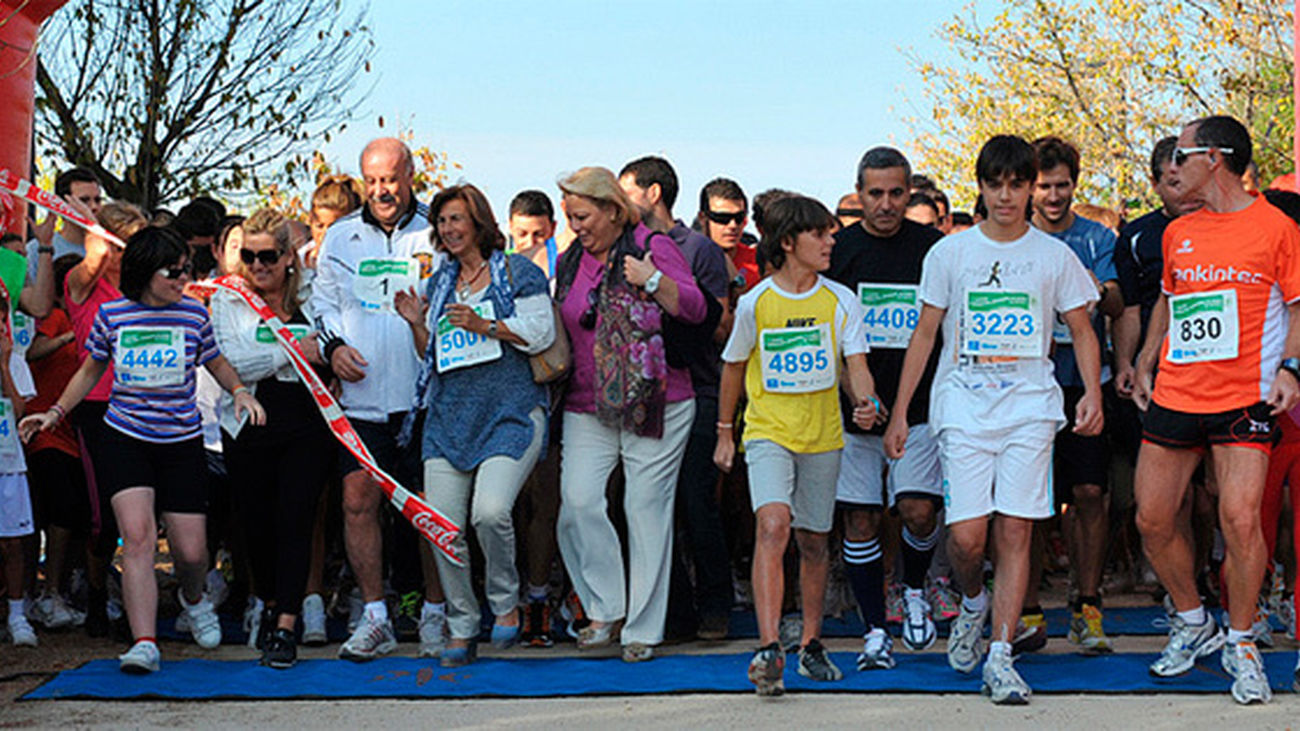Imagen de la I edición de la Carrera Down Madrid, apadrinada por Vicente del Bosque