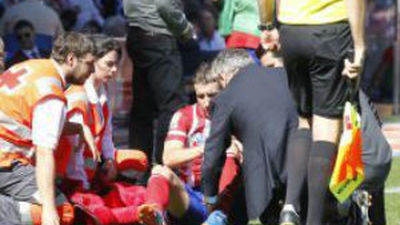Gabi, tres semanas de baja por un esguince de rodilla