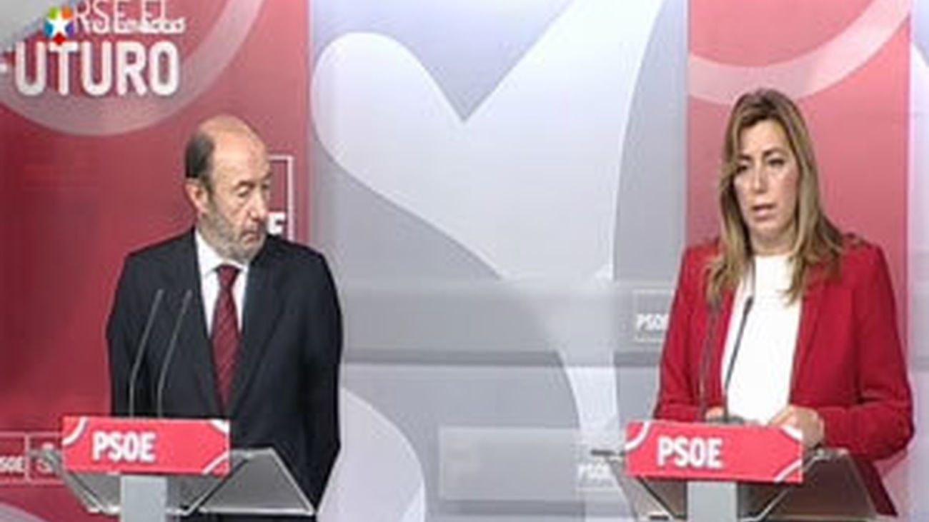 Rubalcaba y Díaz analizan los Presupuestos y orillan los ERE y las primarias