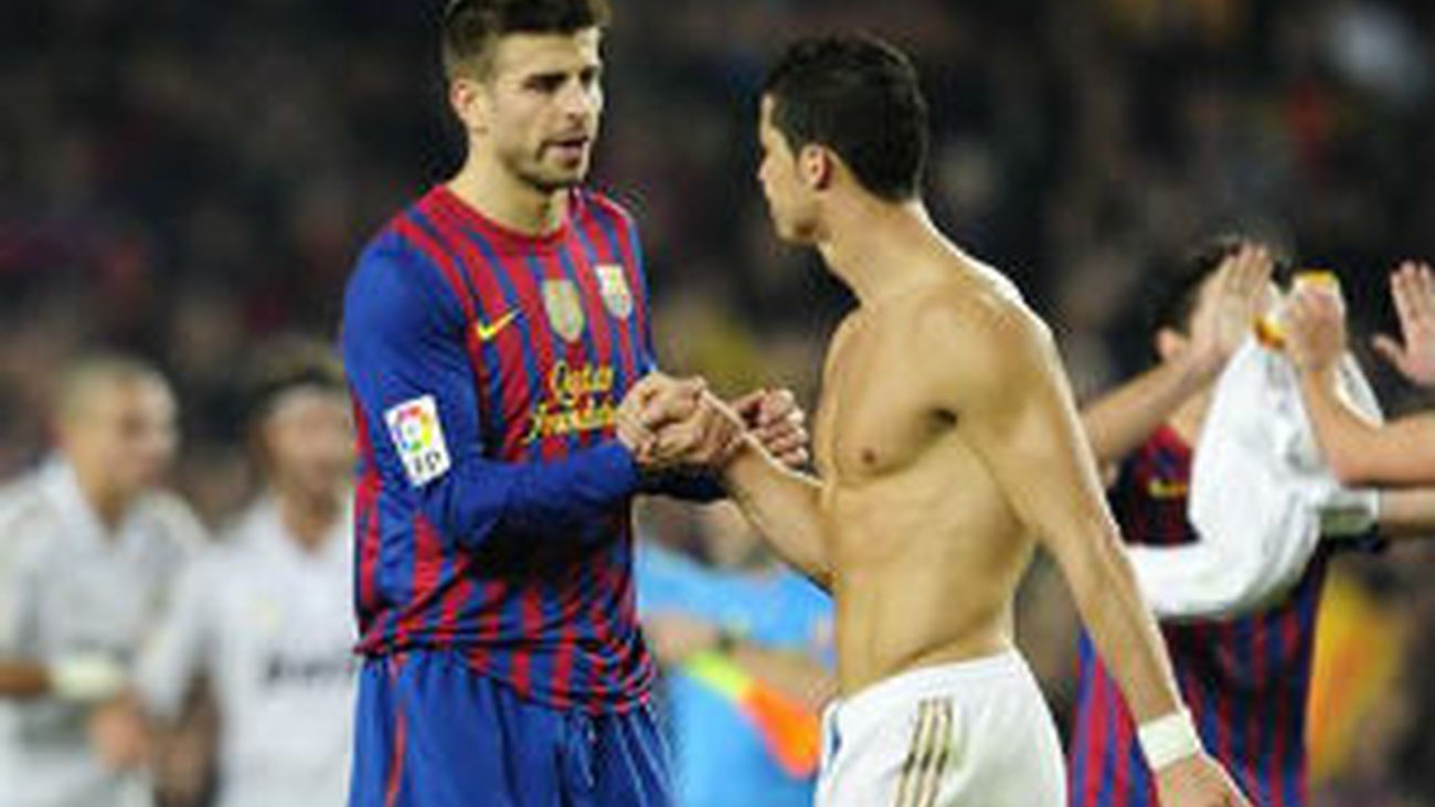 Piqué y Cristiano Ronaldo