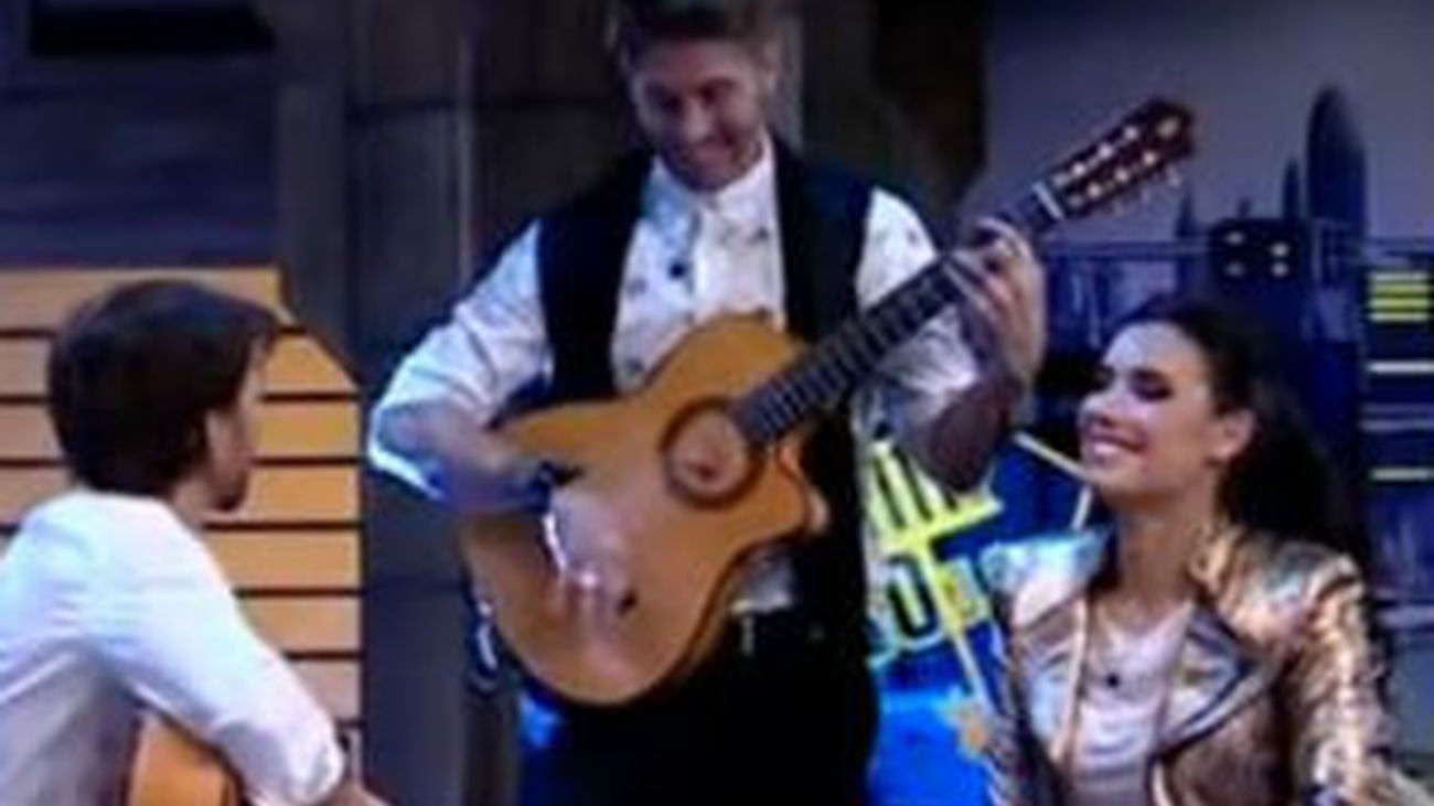 Ramos sorprende a Pilar Rubio cantando flamenco