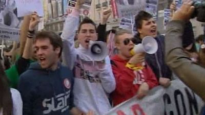 Seguimiento desigual de alumnos en la primera jornada de huelga contra la Lomce