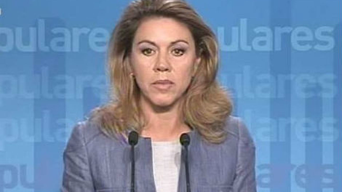 Cospedal dice que la bajada de impuestos de Madrid está "en la línea" de Rajoy