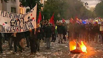 En libertad con cargos los 5 detenidos en la huelga de limpieza de Madrid