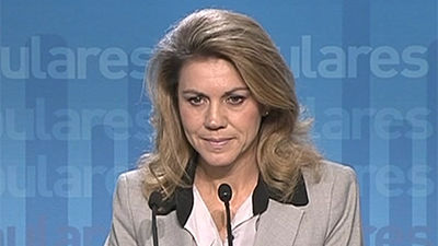 Cospedal: "Aznar fue un gran presidente, Rajoy es el mejor y el que necesita España"