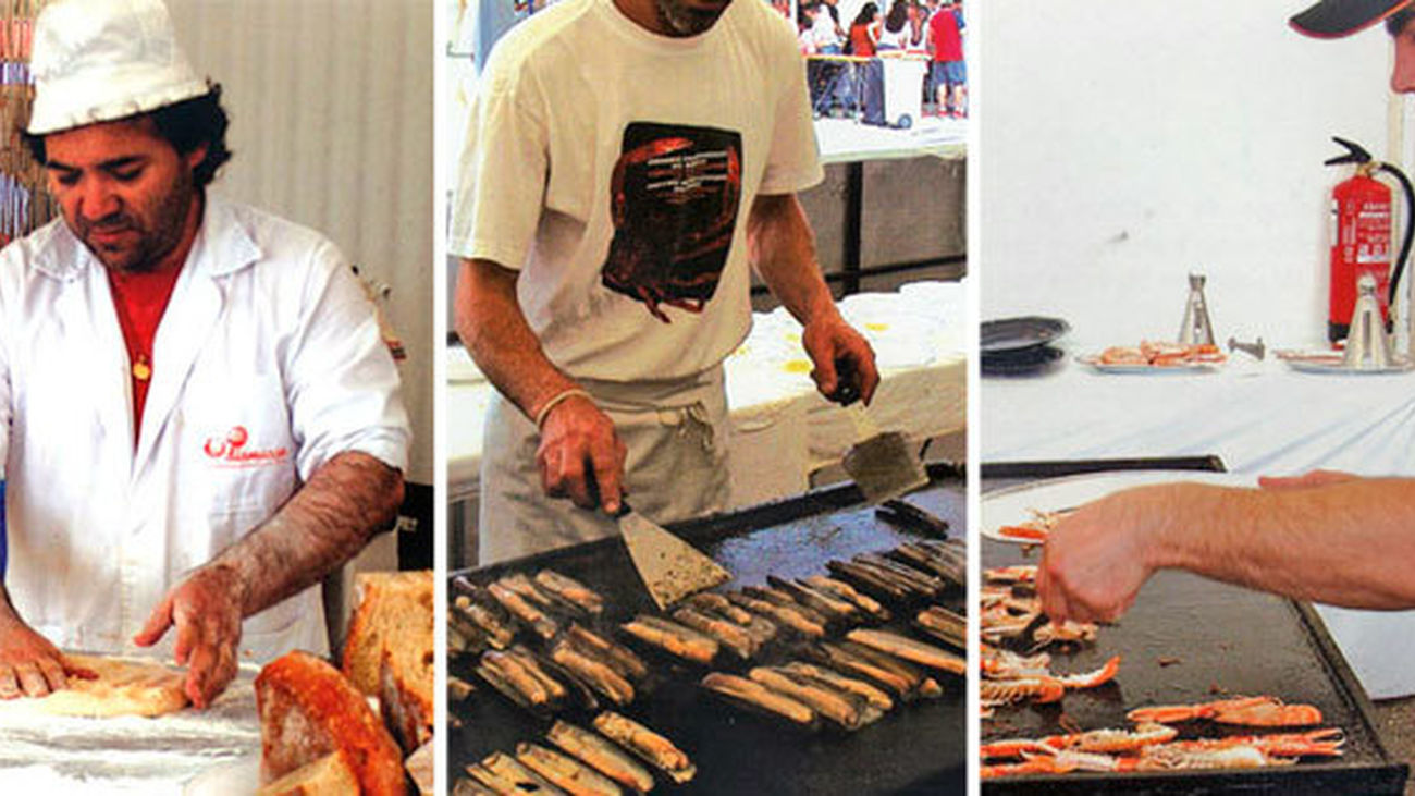 Feria del marisco en Príncipe Pío