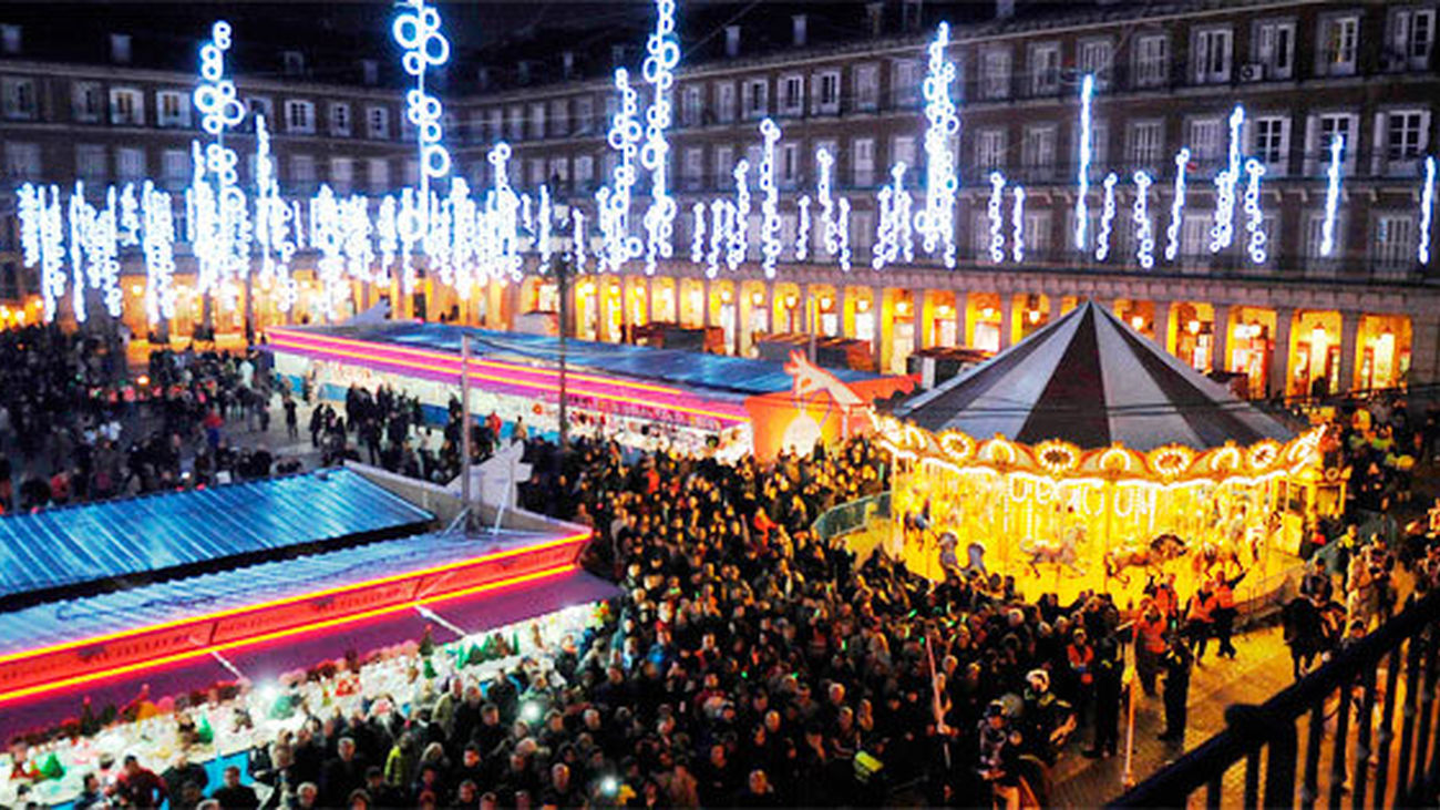 La Plaza Mayor durante la navidad 2013
