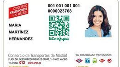 El Consorcio insertará publicidad de El Corte  Inglés en 50.000 tarjetas de transporte sin contacto