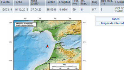 Un terremoto en Marruecos de magnitud 5,5 se siente en Sevilla y Huelva
