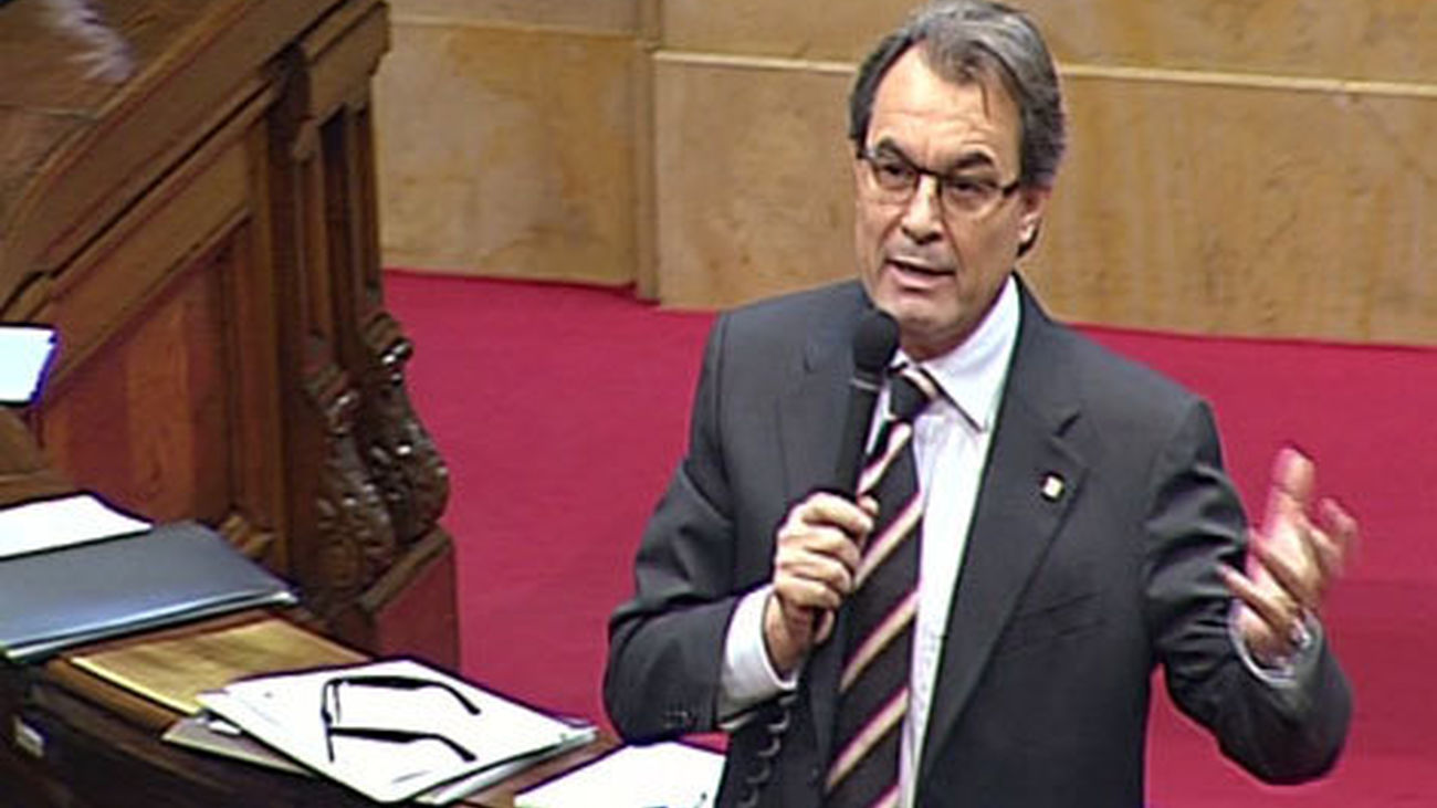 Artur Mas en la sesión de control del Parlament catalán