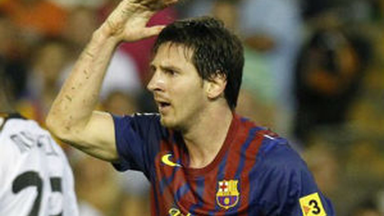 Leo Messi, enfadado