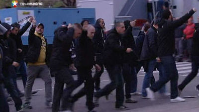 Detenidos siete miembros de Ultra Sur por agredir a tres hinchas del Frente Atlético