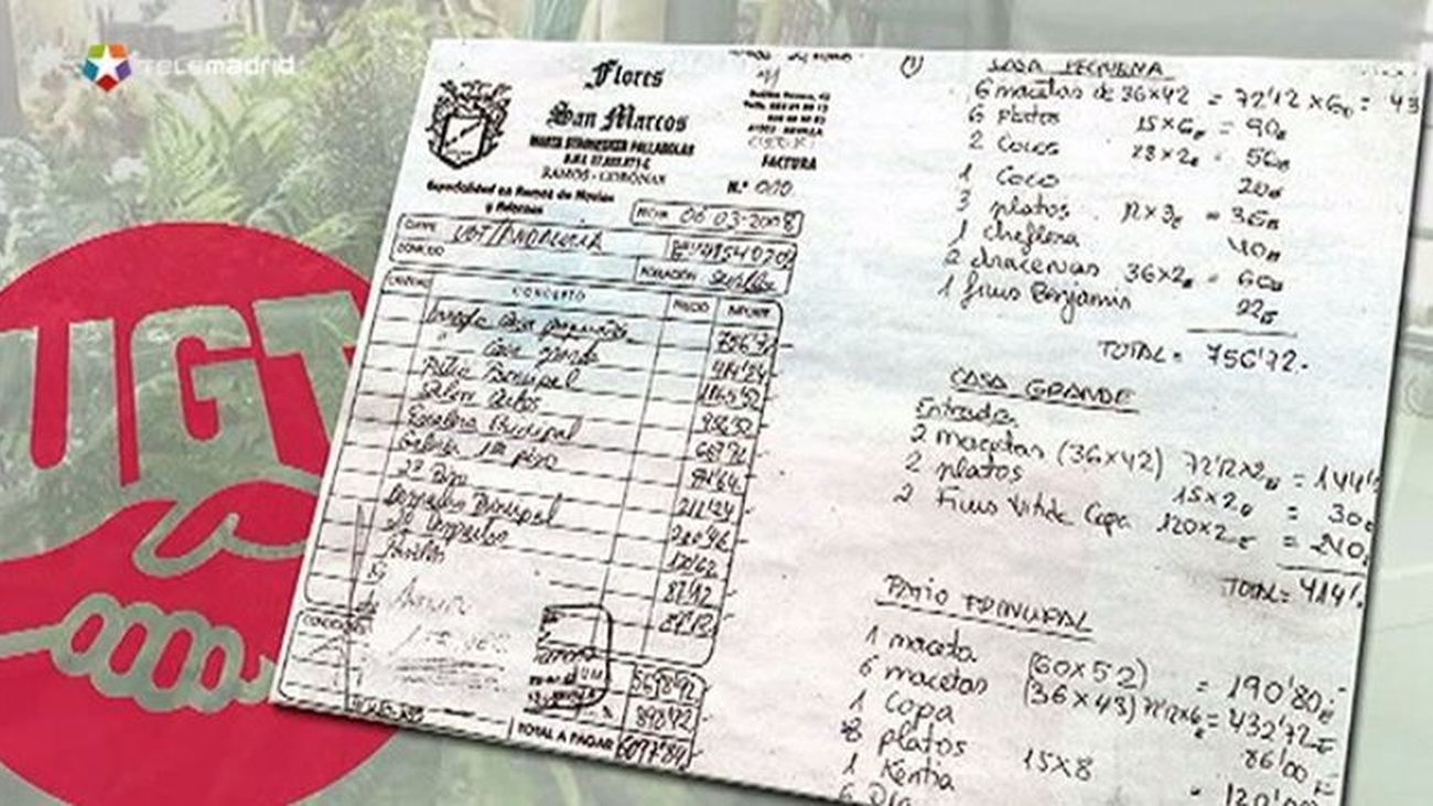 UGT se gastó más de 6000 euros en plantas