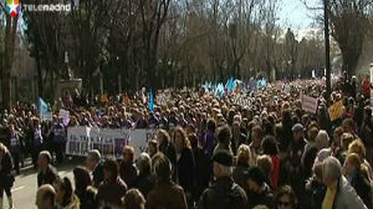 Manifestación contra la Ley del aborto