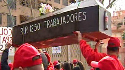 Casi 3.000 personas marchan desde Fuenlabrada a Sol contra los despidos de Coca-Cola