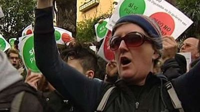 El Gobierno discrepa de que el 'escrache' a Santamaría sea legal