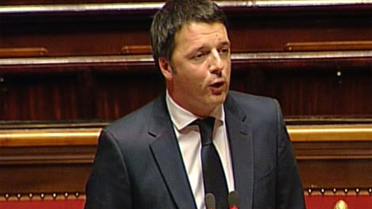 Matteo Renzi ante el Senado